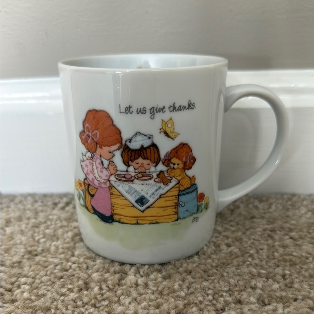 Vintage C.R. GIBSON JAPAN Let Us Give Thanks THE JOY COLLECTION Ceramic Mug VGC
